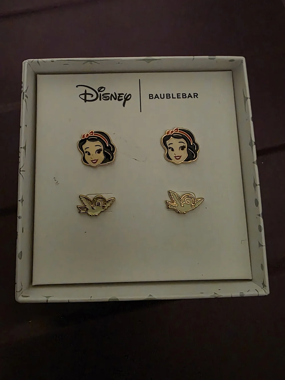 Disney BaubleBar Snow White Stud Earring Set - Snow White Set And Bird Set